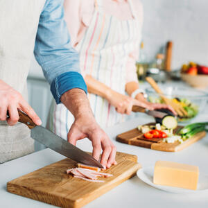 Prepare the carrot and meat