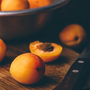 cut the apricots