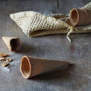 fill the waffle cones