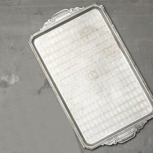 take a metal shallow dish