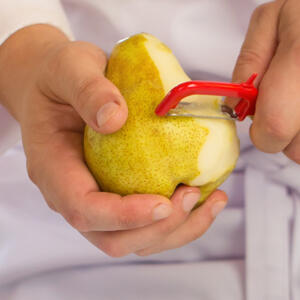 Peel pears
