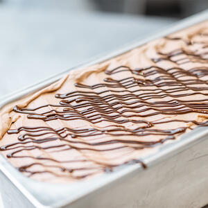 garnish the ice cream