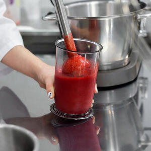 puree the strawberries