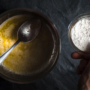 add poderedsugar ti the syrup