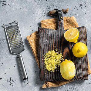 grate the lemon