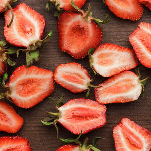 add the chopped strawberries