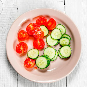 add the sliced vegetables