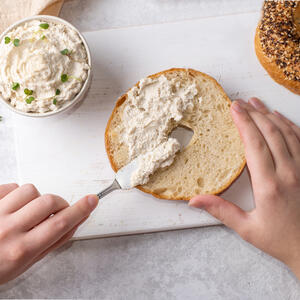 spread the cream cheese 