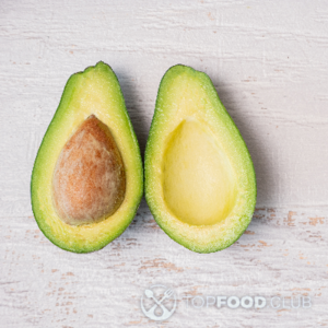 cut the avocado in half