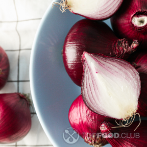 cut the red onions