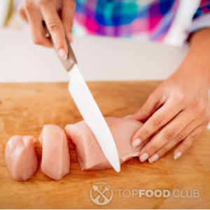 cut chicken fillet