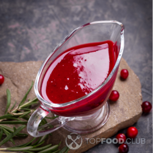 pour the cranberry sauce