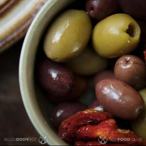 cut dried olives