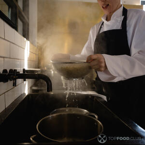 drain pasta in a colander