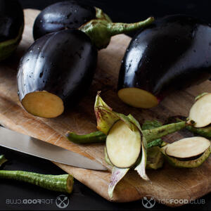 cut aubergine