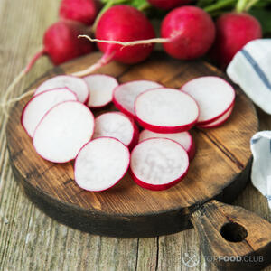 cut radishes