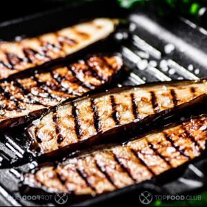 fry eggplant on grill pan