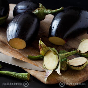 cut eggplant