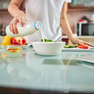 pour milk