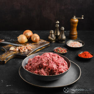 ground beef and season