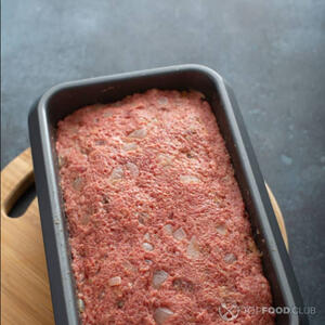 ground beef in a pan