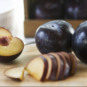 cut plums