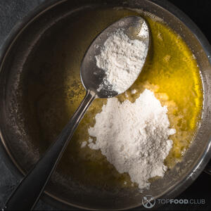 Melt butter and add the flour