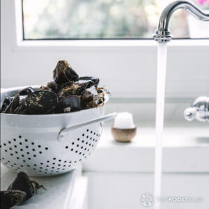 clean and wash mussels