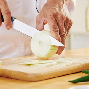 cut onions into rings