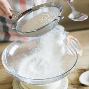 Sift the flour