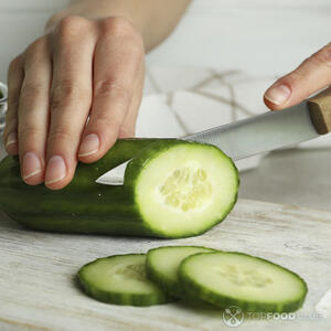 cut cucumbers