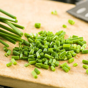 Chop the scallions