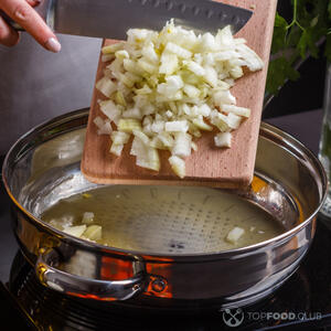 saute onion and garlic