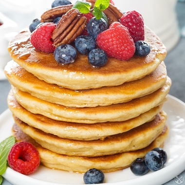 Fluffy pancakes with bread flour