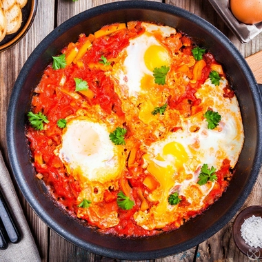 Juicy shakshuka without Chili pepper