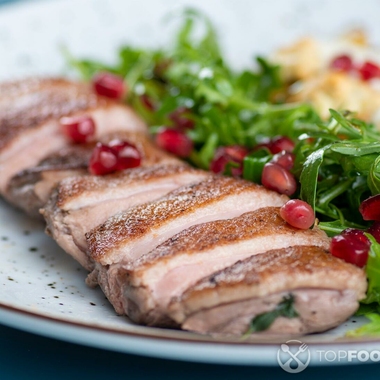 Beef Tenderloin with Roasted Cauliflower-Pomegranate Salad