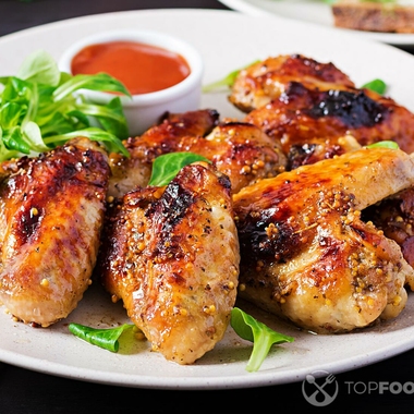 Curry oven baked chicken wings