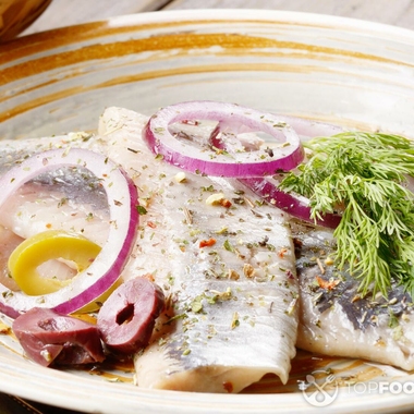 Scandinavian pickled herring