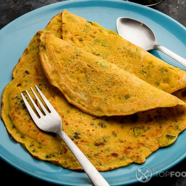 Eggless omelette with gram flour