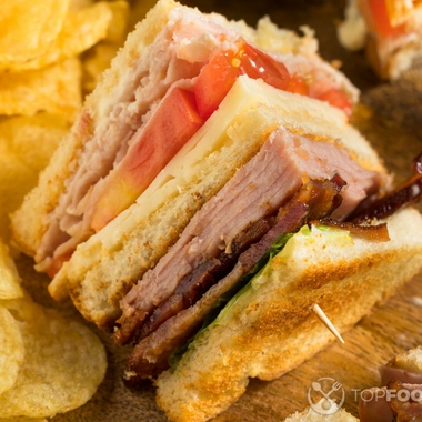 Turkey club sandwich