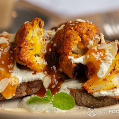 Mustardy cauliflower rarebit toasts