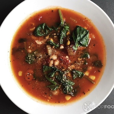 Lasagne and white bean soup