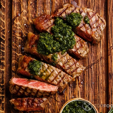 Steak with chimichurri