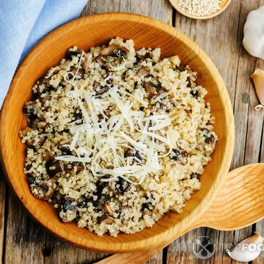 Lemony mushroom pilaf