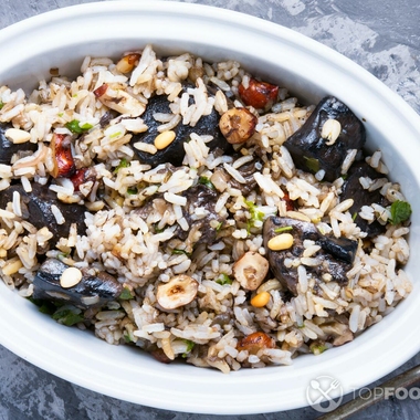 Mushrooms & Peas Rice Pilaf