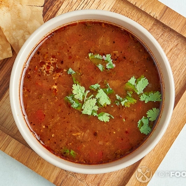 Kharcho soup with beef and rice