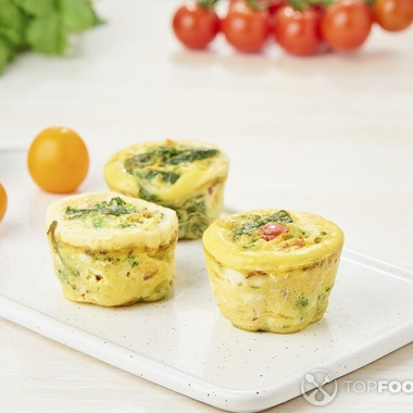 Omelette Muffins with Sausage and Cheese