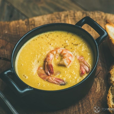 Pumpkin Soup With Shrimp