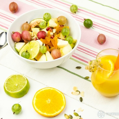 Fruit Salad with Hazelnuts