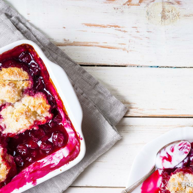 Cobbler With Cherries